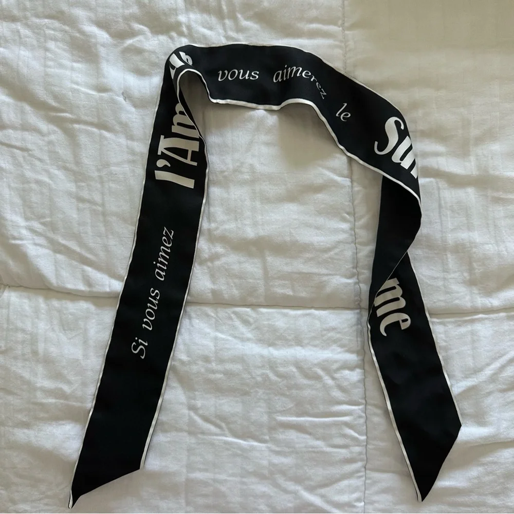 Christian Dior Black Twilly Scarf